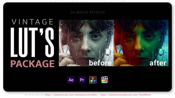 Unlock Your Creative Potential with Videohive 50903121 Vintage LUTs Presets