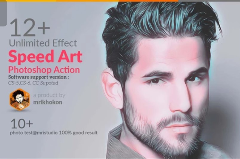 Speed Art Photoshop Action