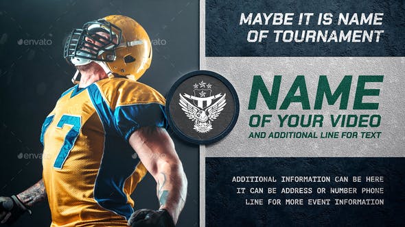 Unleash Creativity with Videohive 43432770 American Football Intro FCP