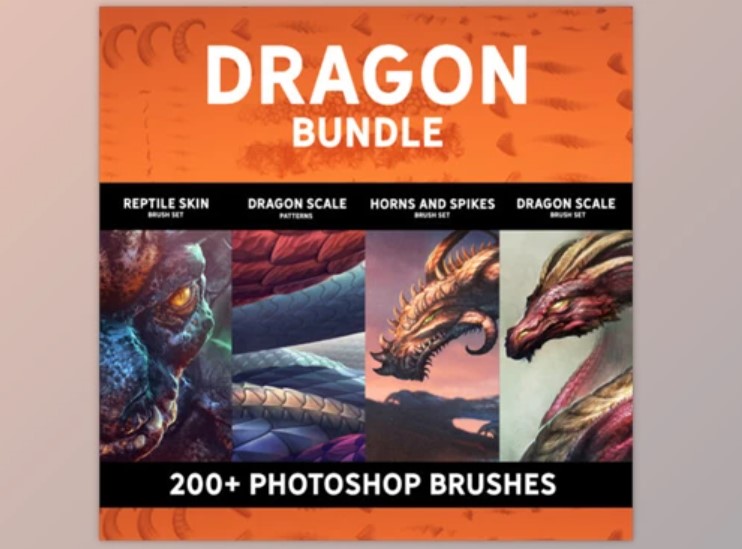 Dragon Bundle – 200+ Photoshop Brushes