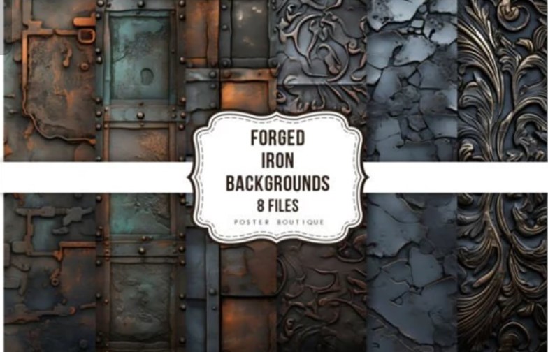 Forged Iron – 8 Backgrounds Pack