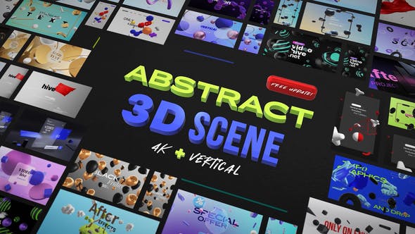 Elevate Your Video Editing with Videohive 50689439 Abstract 3D Scene