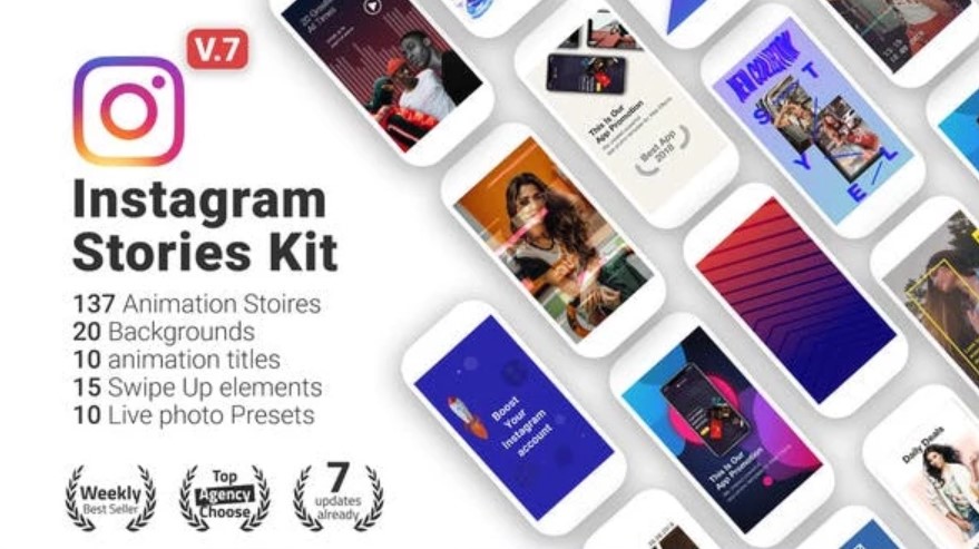 Elevate Your Stories with Instagram Stories Kit // Instagram Story Pack v7