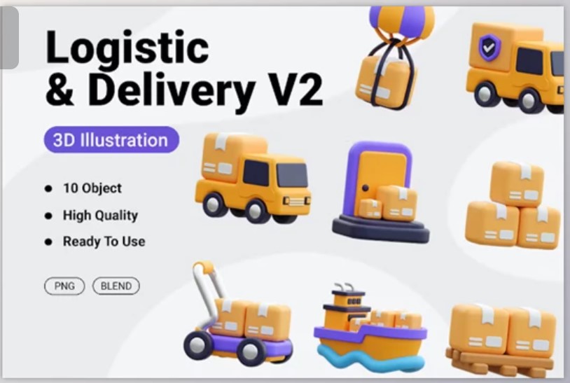 Logistic And Delivery V2 3D Icon 4CP4AVC