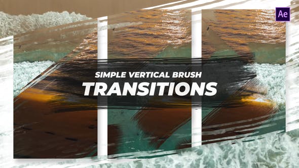 Videohive 47979829 Simple Vertical Brush Transitions