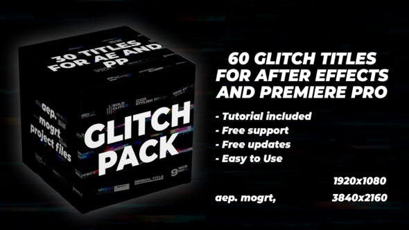 Unleash Creativity with Videohive 47889562 Glitch Titles Pack