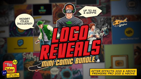 Videohive 37239534 Mini Comic Bundle – Logo Reveals