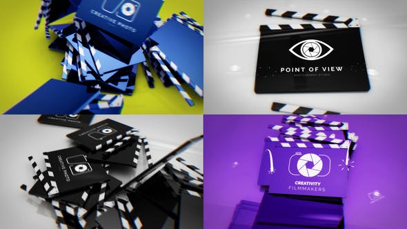 Videohive 40127829 Movie Clapper Board Logo Reveal Bundle