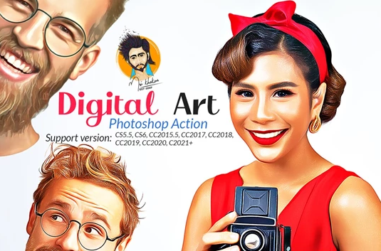 Your Creativity with Digital Art Photoshop Action