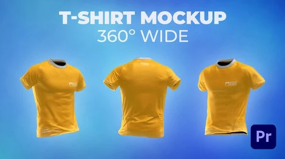 T-shirt 360º Wide Mockup Template - Animated Mockup in Adobe