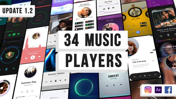 Videohive 24380096 Music Visualization Players for Instagram Story