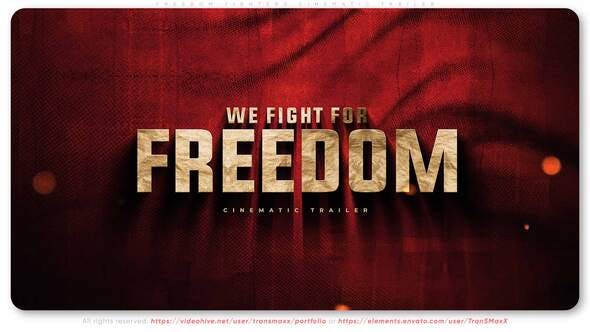 GFXHive Presents - Videohive 32923339 Freedom Fighters Cinematic Trailer