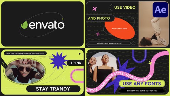 Videohive 37223141 Trendy Colorful Slideshow