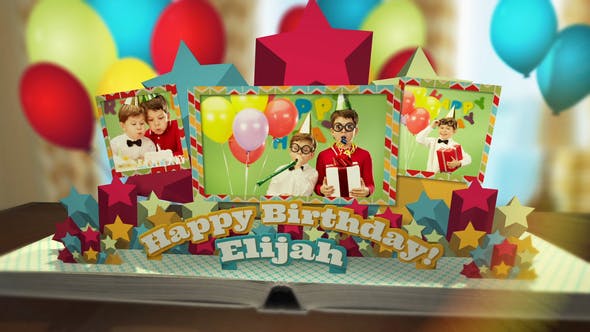 Unwrap Joy: Videohive 36005995 Happy Birthday Pop Up Book