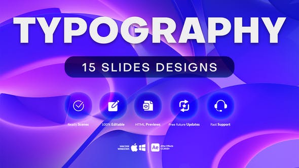 Elevate Your Edits with 15 Typography Slides | GFXHive