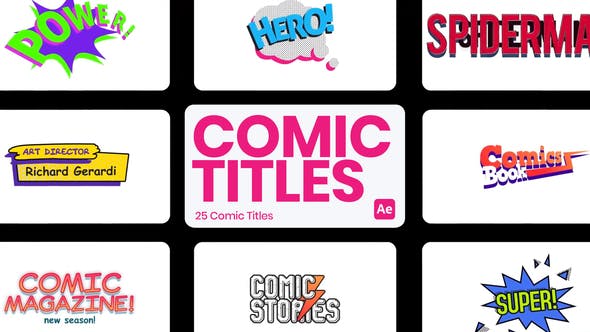 Videohive 45671880 Comic Titles for After Effects at GFXHive