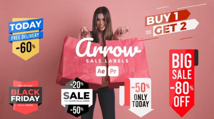 Download: Boost Sales with Videohive 51042937 Arrow Sale Labels