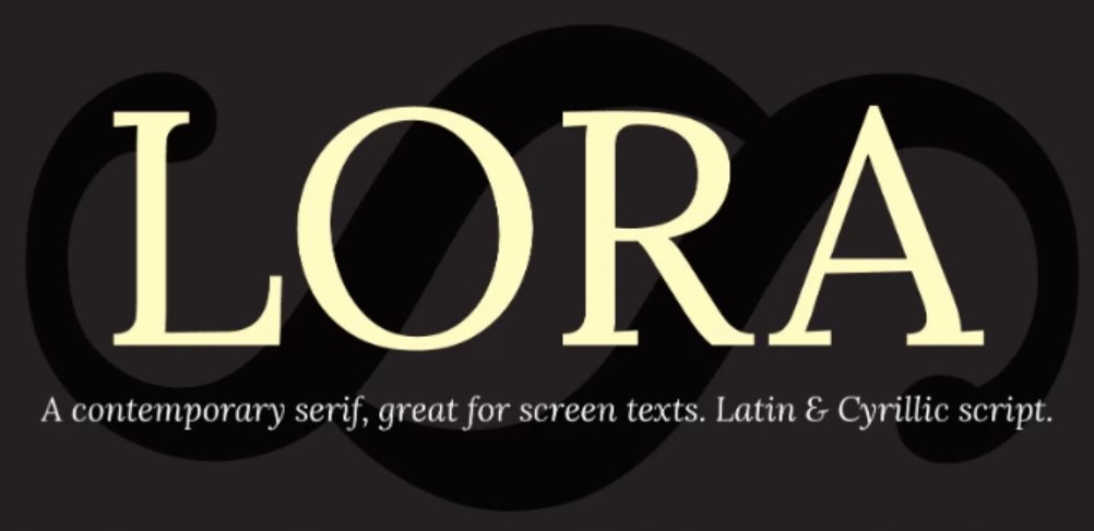 Elevate Your Design with the Lora Serif Font Family on GFXHive