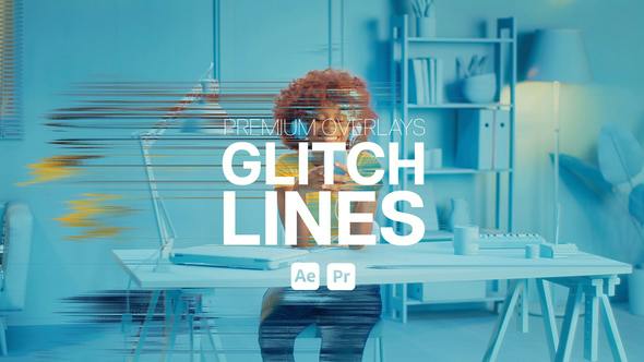 Videohive 49482413 Premium Overlays Glitch Lines