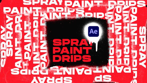 Videohive 48998017 Spray Paint Drips Transitions VOL. 1 | After Effects