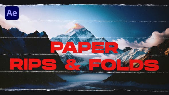 Videohive 48737857 Paper Rips & Folds Transitions