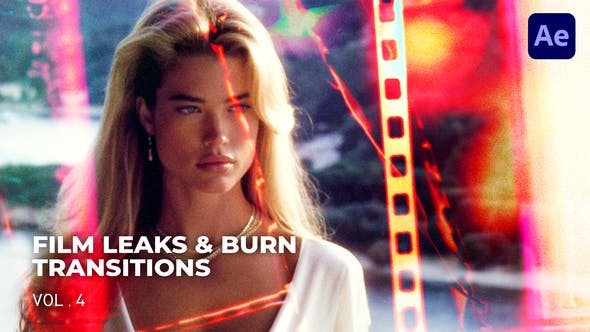 Videohive 51085319 Film Leaks & Burn Transitions VOL. 4