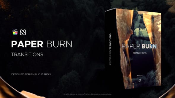 Videohive 51201552 Paper Burn Transitions for Final Cut Pro X