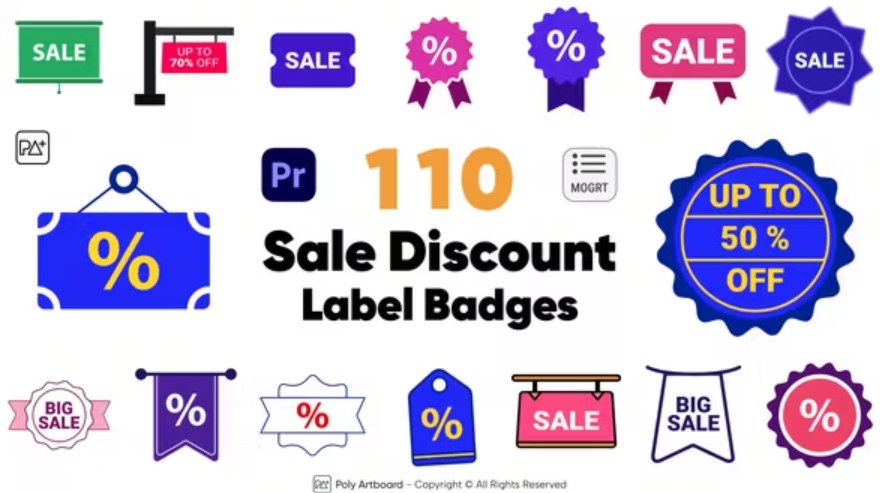 Videohive 51382792 Sale Discount Label Badges