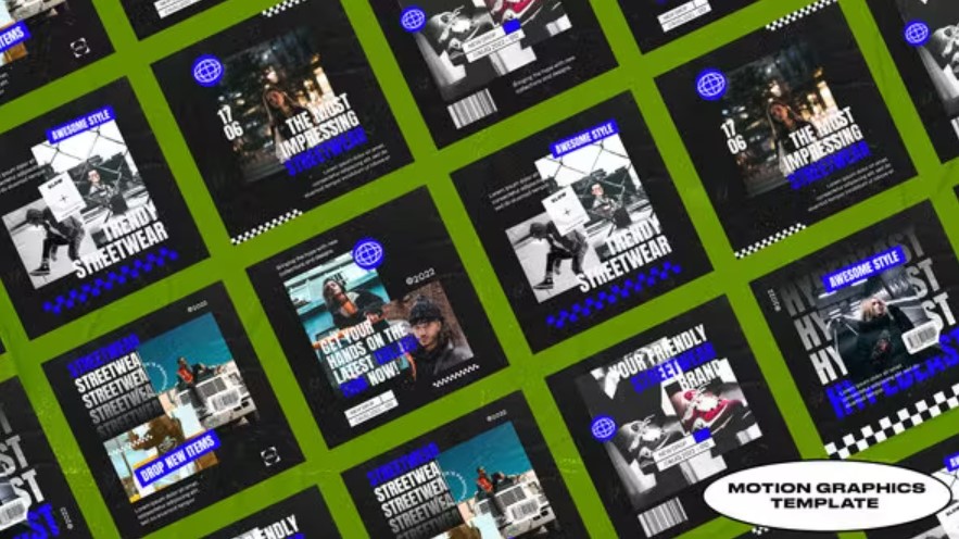 Videohive 51468782 Essen Powerful Streetwear Posts | Mogrt