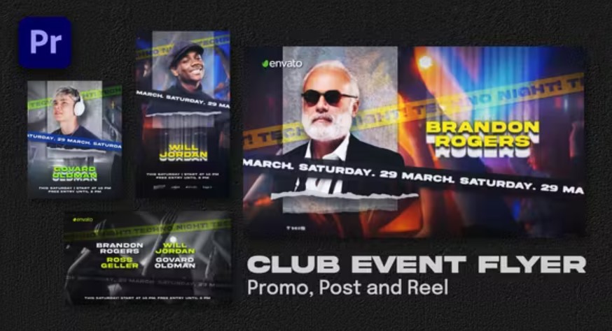 Videohive 51470049 Club Event Flyer. Promo, Post and Reel | Premiere Pro