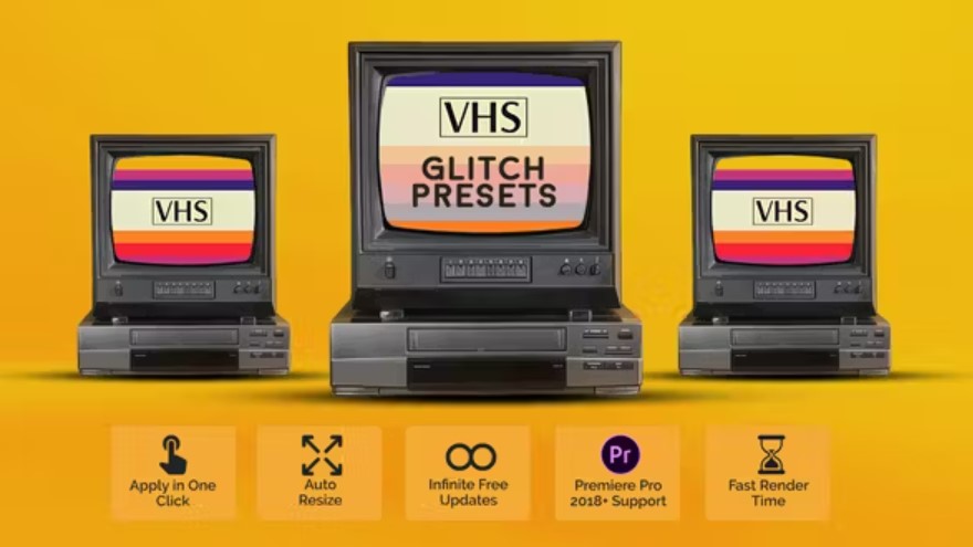 Videohive 51524996 VHS Glitch Presets for Premiere Pro