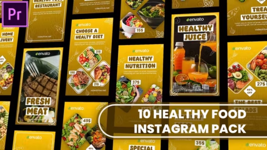 Videohive 51516428 Healthy Food Instagram and TikTok Story Reel