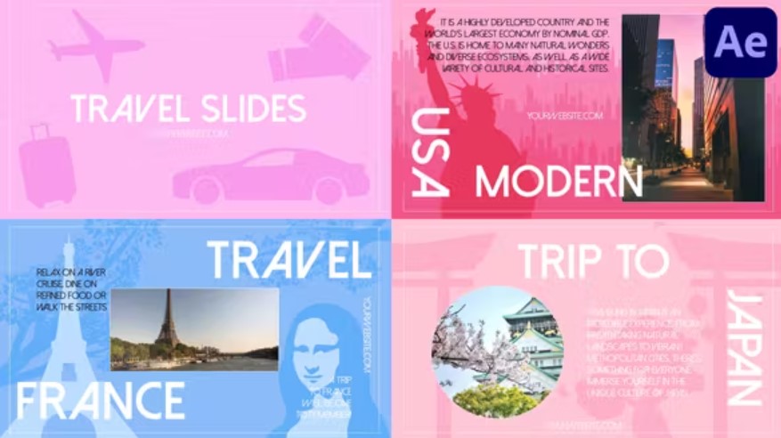 Videohive 51535190 Travel Slides for After Effects Template