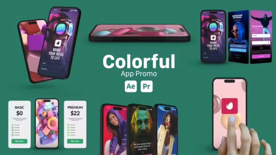 Videohive 51566146 Colorful App Promo Template for Premiere Pro