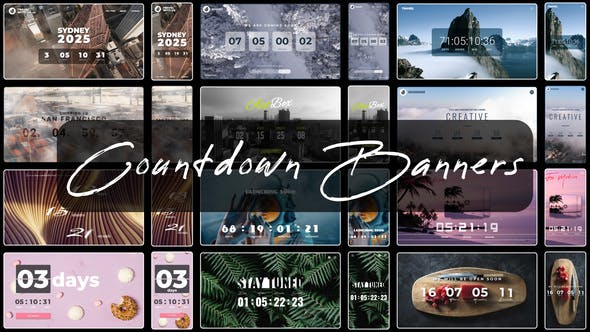 Videohive 51459219 Countdown Timer Wide Banners, GFXHive