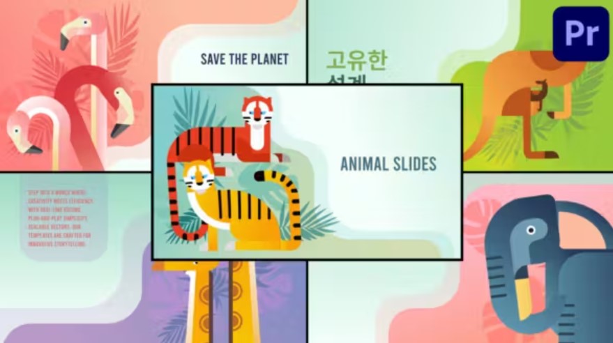 Download the Videohive 51622665 Animal Slides for Premiere Pro on GFXHive