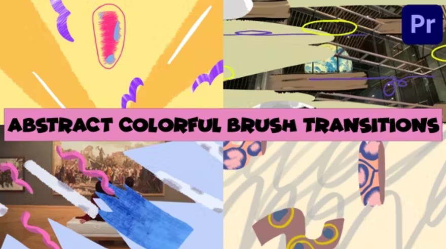 Videohive  51581037 Abstract Colorful Brush Transitions on GFXHive!