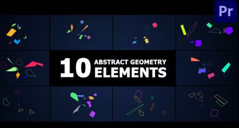 Videohive 51581350 Abstract Geometry Elements for Premiere Pro