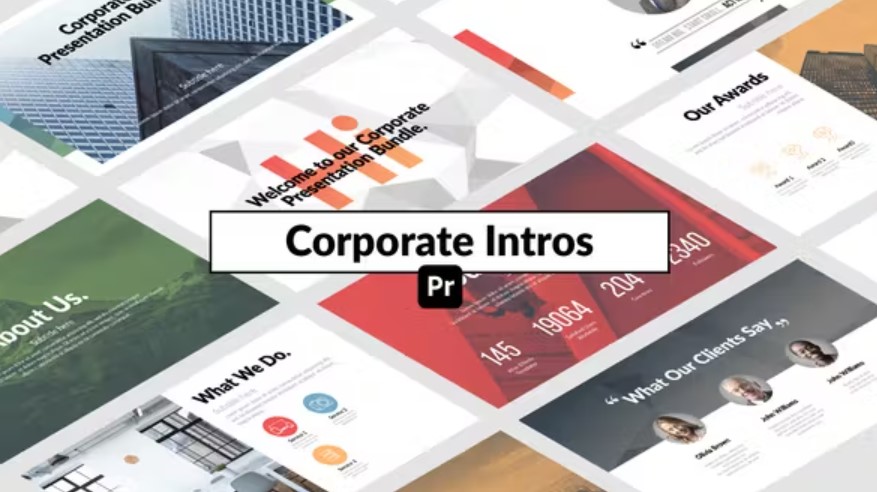 Download "Corporate Intros" Premiere Pro Template on GFXHive