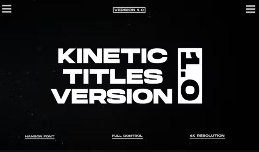 Download "Kinetic Titles 2.0" for Final Cut Pro X & Apple Motion