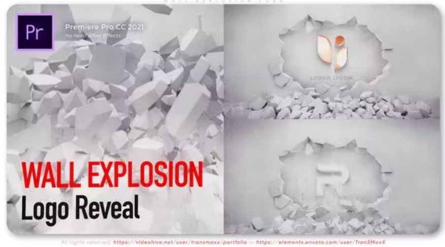 Videohive 51645606 Wall Explosion Logo Reveal