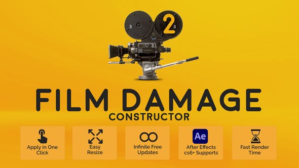 Videohive 51589343 Film Damage Constructor 2, GFXHive