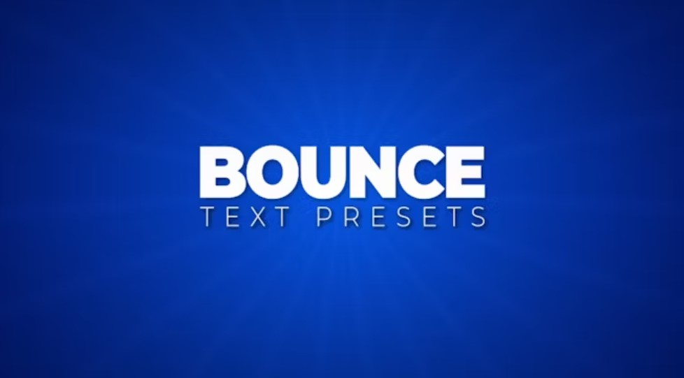 Bounce Text Presets for Adobe After Effects on GFXHive