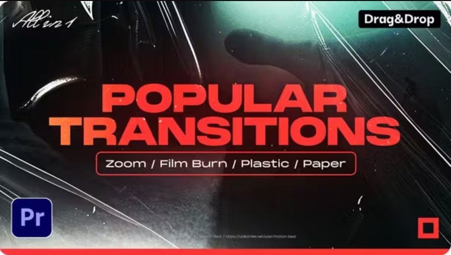 Videohive 51710690 Film Burn & Zoom Transitions, GFXHive