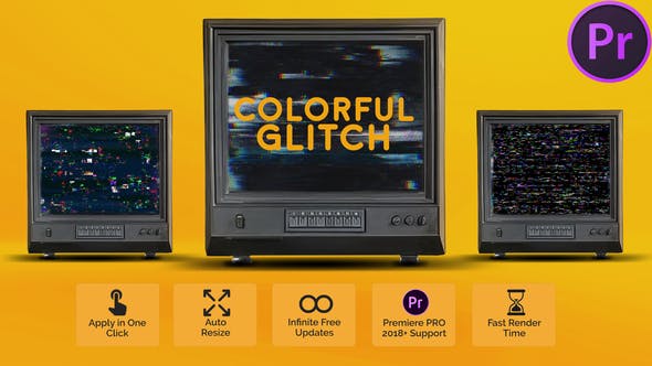 Videohive 51733340 Colorful Glitch Presets for Premiere Pro, GFXHive