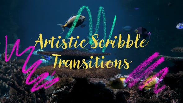 Videohive 51628533 Artistic Scribble Transitions, GFXHive