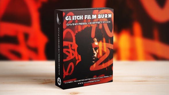 Videohive 51619696 Glitch & Film Burn Transitions Pack for DaVinci Resolv