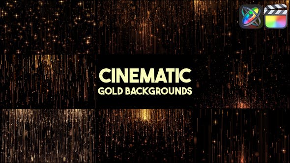 Videohive 51787408 Cinematic Gold Backgrounds for FCPX