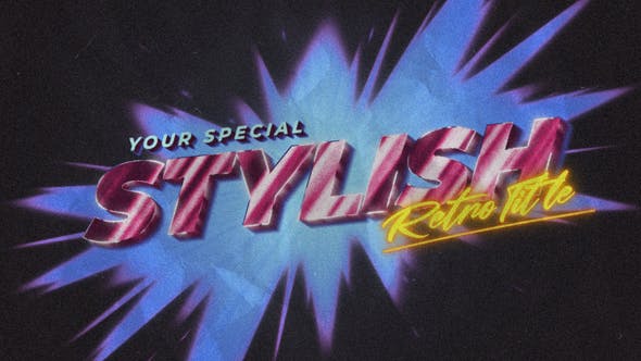 Videohive 51712576: Create 80s Retro Opener Titles & Logos