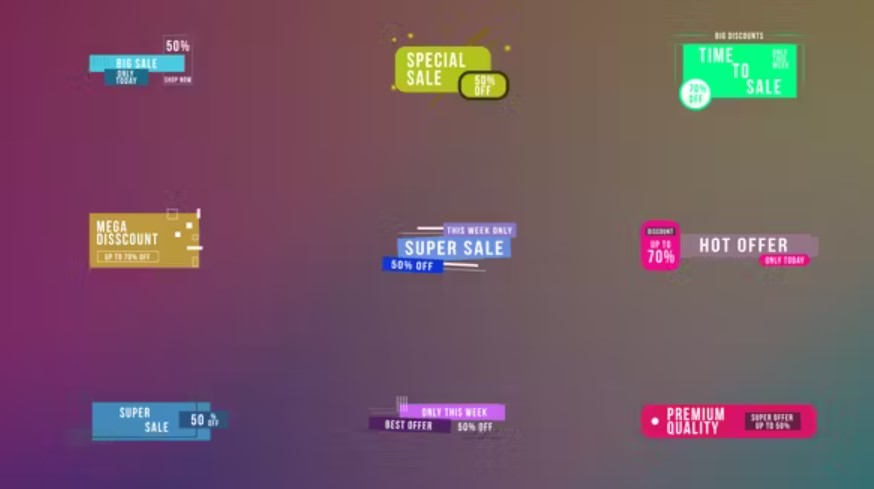 Videohive 51818893 Colorful Sale Titles for After Effects